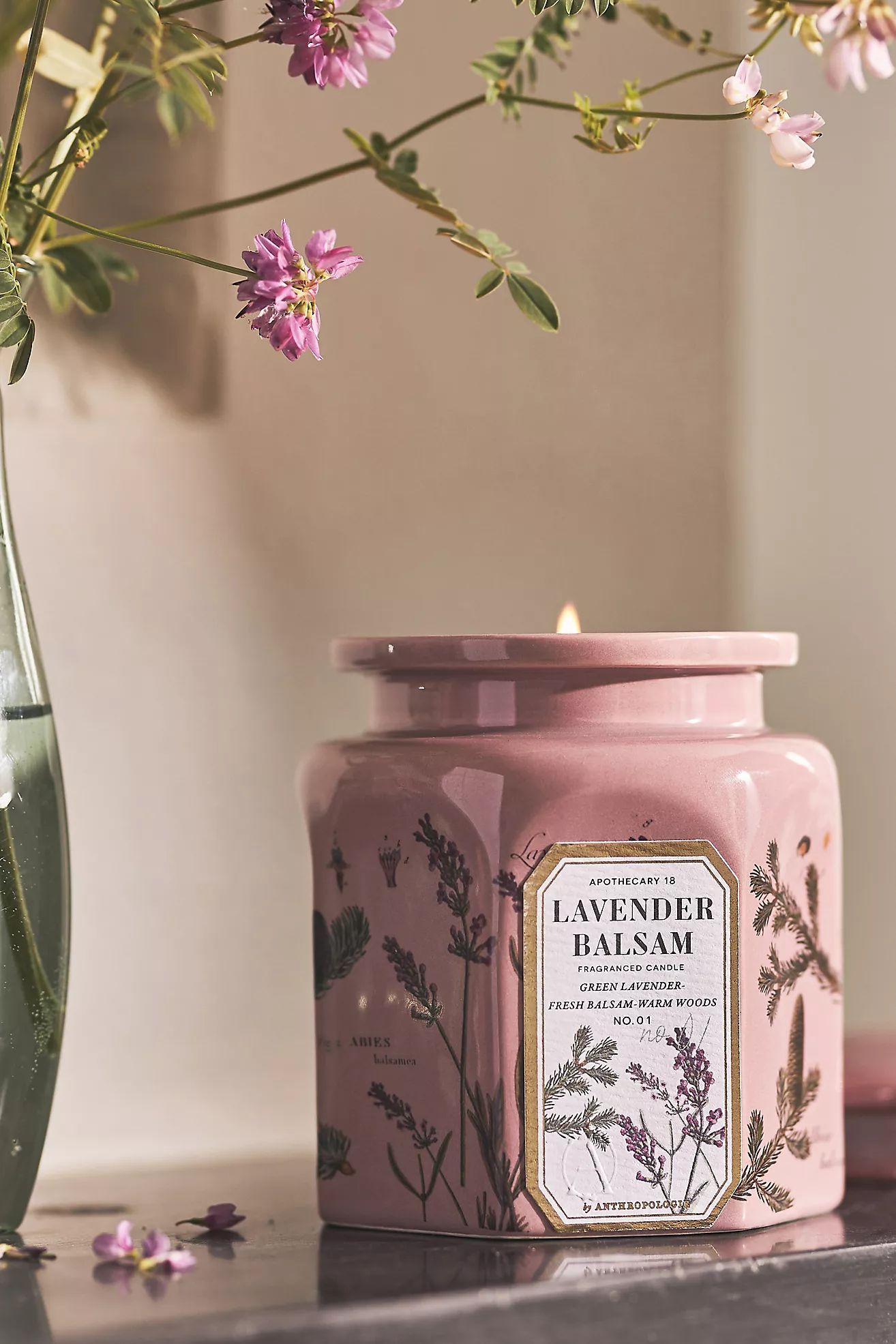 Apothecary 18 Fresh Lavender Balsam Ceramic Jar Candle | Anthropologie (US)