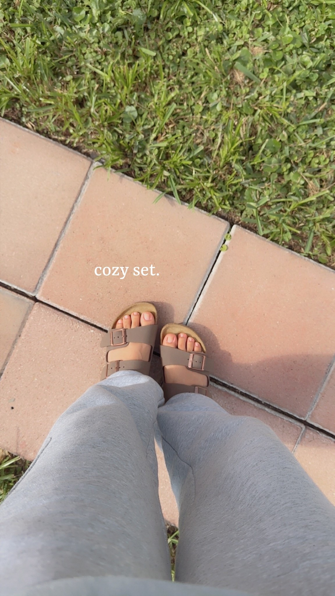 Sandals: Nordstrom (wearing size 36 - low stock!)
Joggers: size Small, but I’d prefer an XS. Definitely size down in these! 

#sweatpants #joggers #sandals #loungewear 

#LTKootd #LTKPetite #LTKTravel