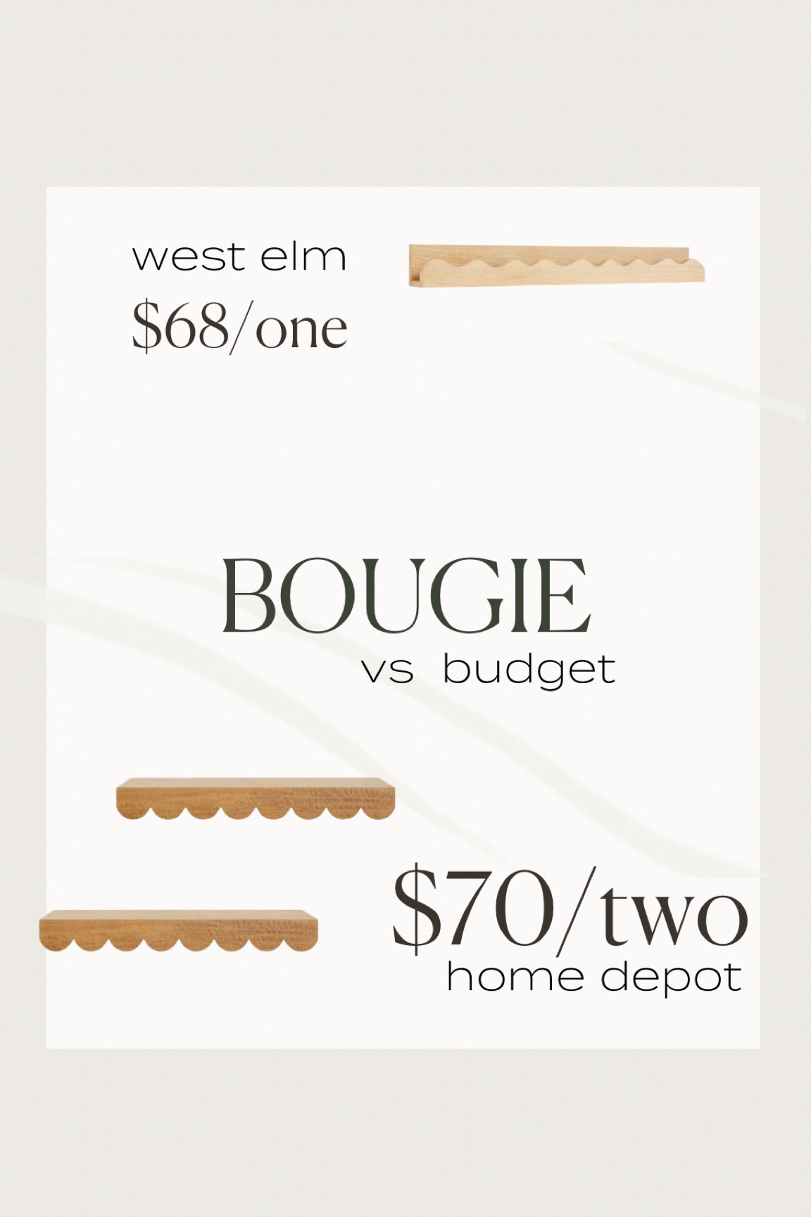 Jump on the wavy / scallop trend with these affordable and adorable shelves! Get the look for less

#LTKFind #LTKhome