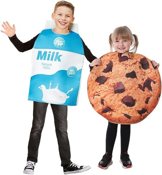 EraSpooky Kid's Cookies and Milk Halloween Costume Food for Toddler Boys Girls Outfit | Amazon (US)