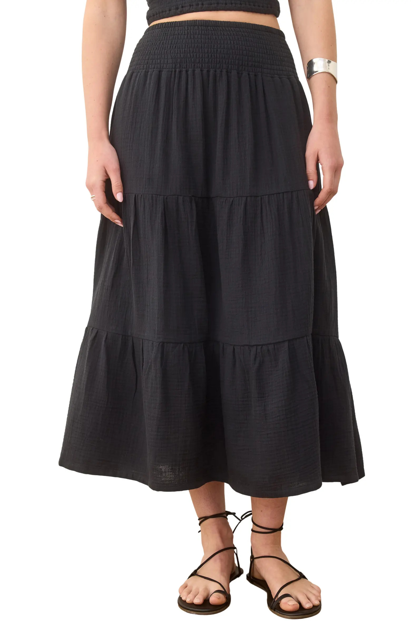 Corinne Double Cloth Cotton Maxi Skirt | Nordstrom