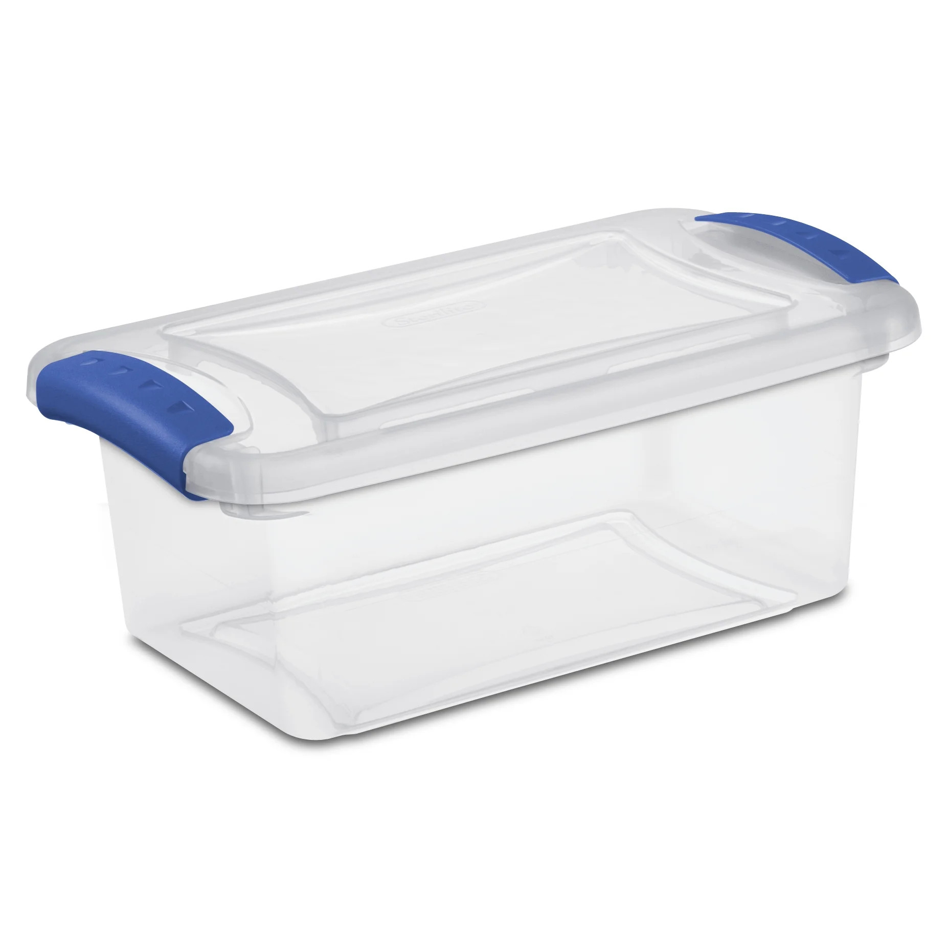 Sterilite 7 Quart Clear Plastic Latch Box, Stadium Blue, Adult - Walmart.com | Walmart (US)