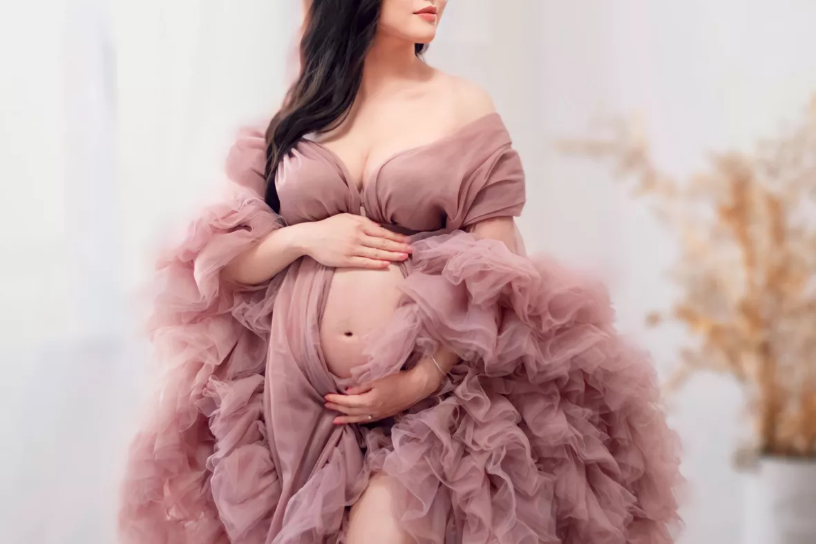 Ladies Dressing Gown Perspective Sheer Long Robe Puffy Tulle Robe Sheer for  Maternity Photoshoot : : Clothing, Shoes & Accessories