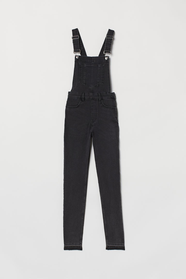 H & M - Denim Bib Overalls - Black | H&M (US + CA)