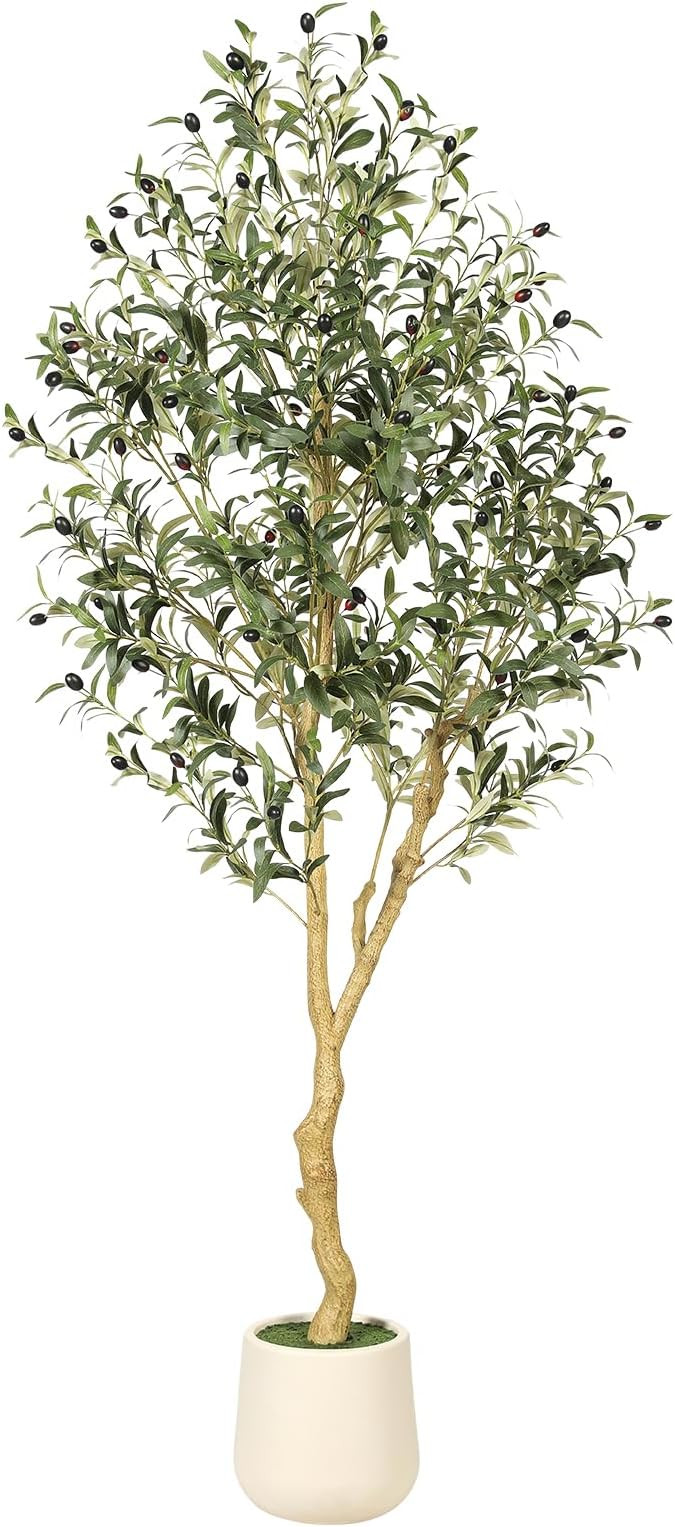 Olive Trees Artificial Indoor 6FT with Planter - Tall Potted Faux Olive Tree, Artificial Plant wi... | Amazon (US)