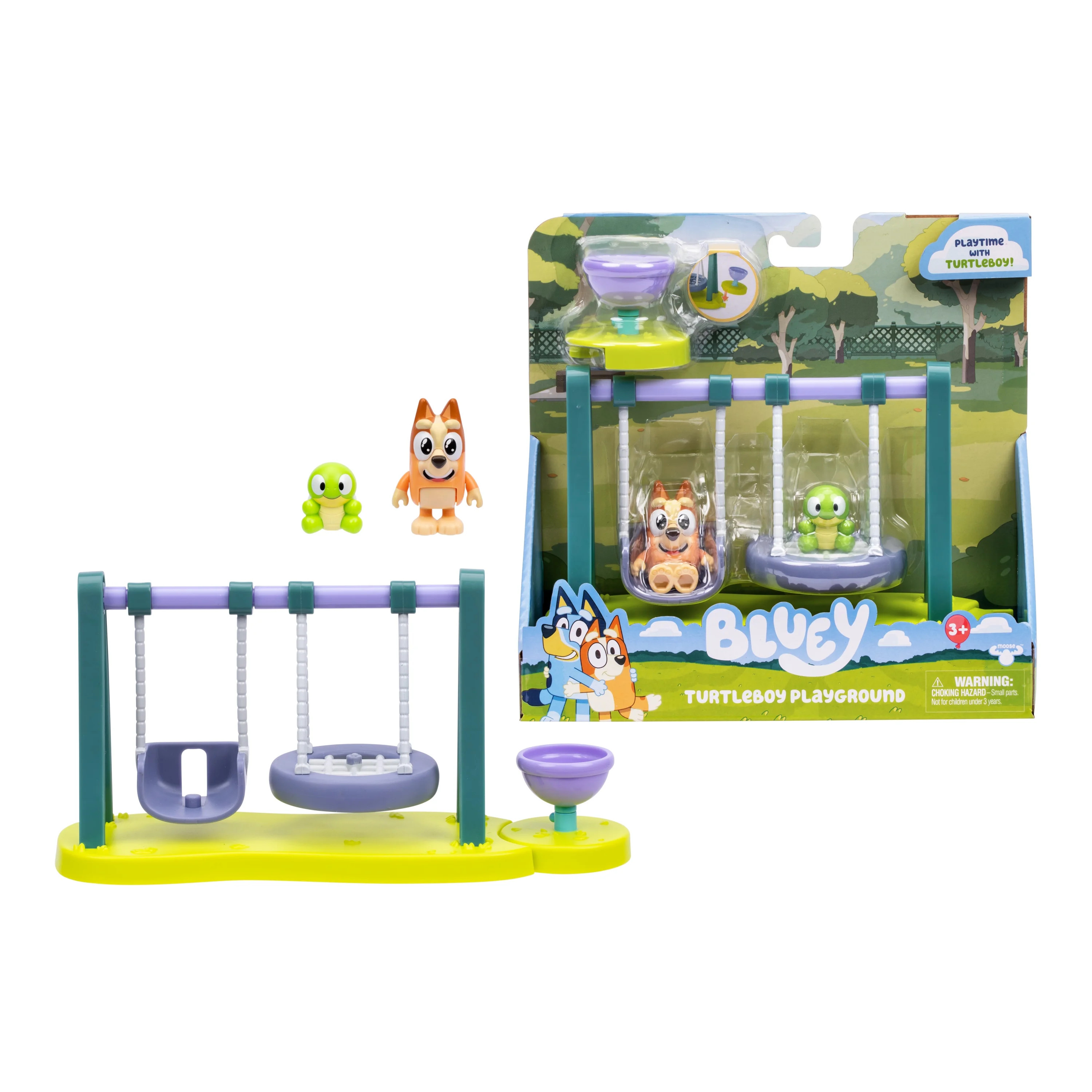 Bluey Mini Playsets, Turtleboy Playground Playset, Includes Bingo Figure and Turtleboy, Ages 3+ | Walmart (US)