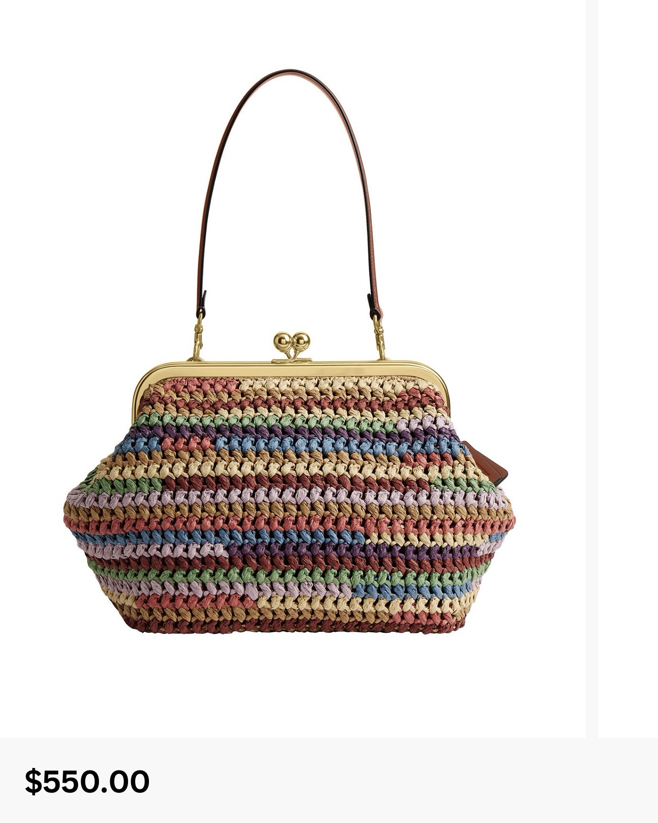 Coach is getting summer ready with the new kisslock ! Love all the colors they chose for this one! #coach #coachbags #coachkisslock