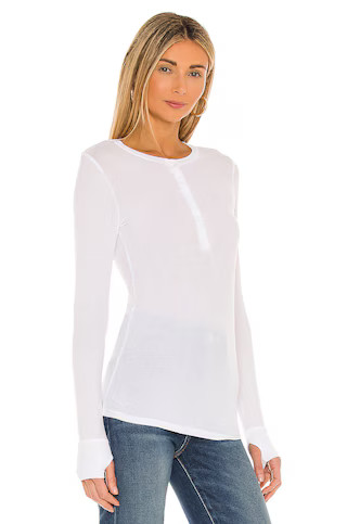 Michael Lauren Vance Long Sleeve Henley in White from Revolve.com | Revolve Clothing (Global)