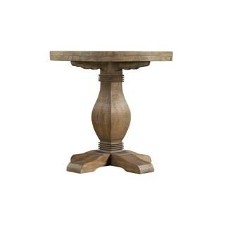 Napa Reclaimed Natural Round End Table | The Home Depot