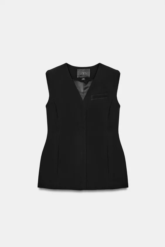 GILET Z1975 EN DENIM À COL MONTANT | Zara FR