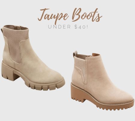 Taupe Boots under $40!
Love this color🙌🏽 
Chunky heeled boots. Ankle boots. Neutral boots. Fall style. 

#LTKshoecrush #LTKSeasonal #LTKunder50