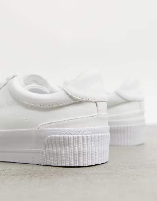 ASOS DESIGN Dekko lace up sneakers in white | ASOS (Global)