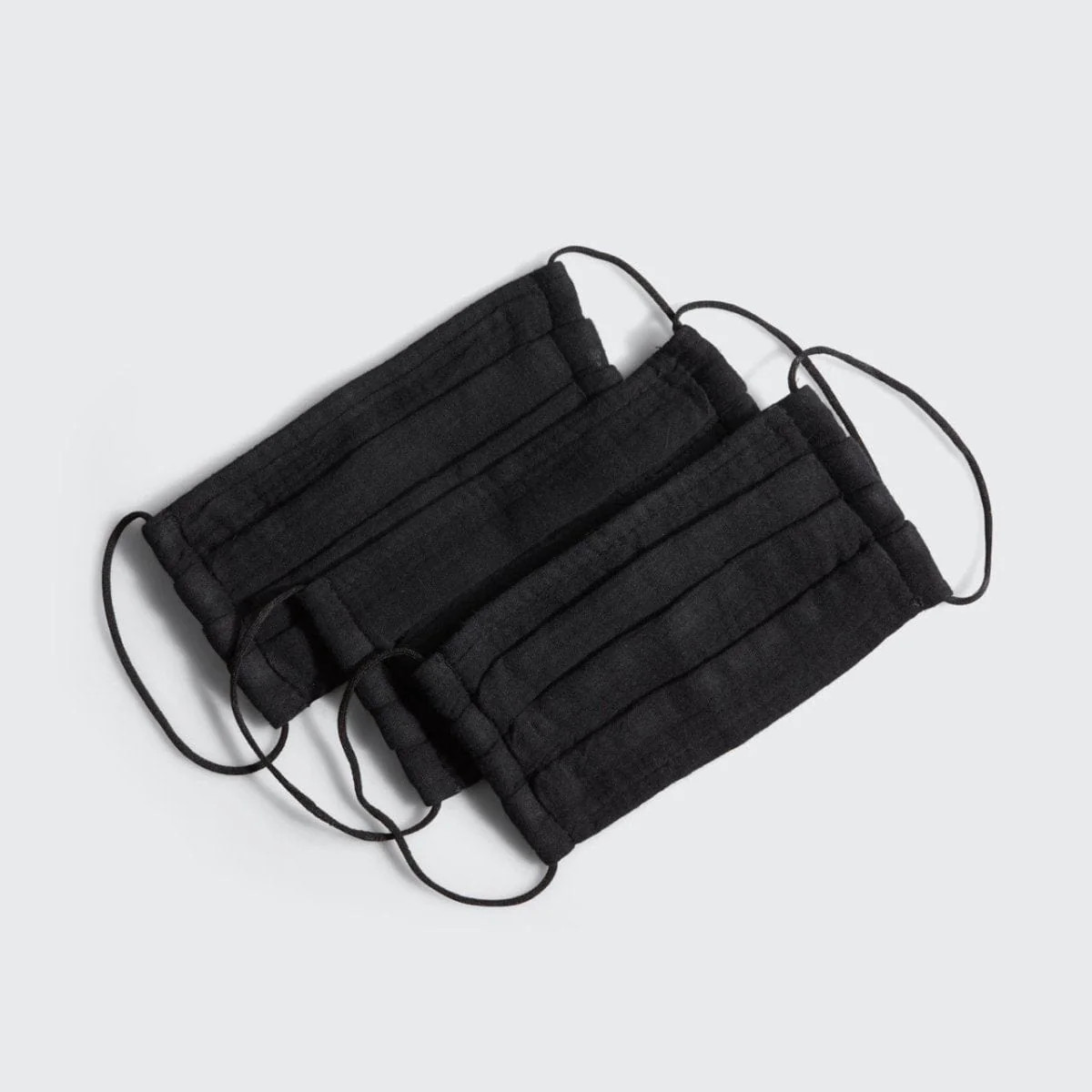 Black Face Mask - Cotton Face Mask 3pc Set | KITSCH | Kitsch