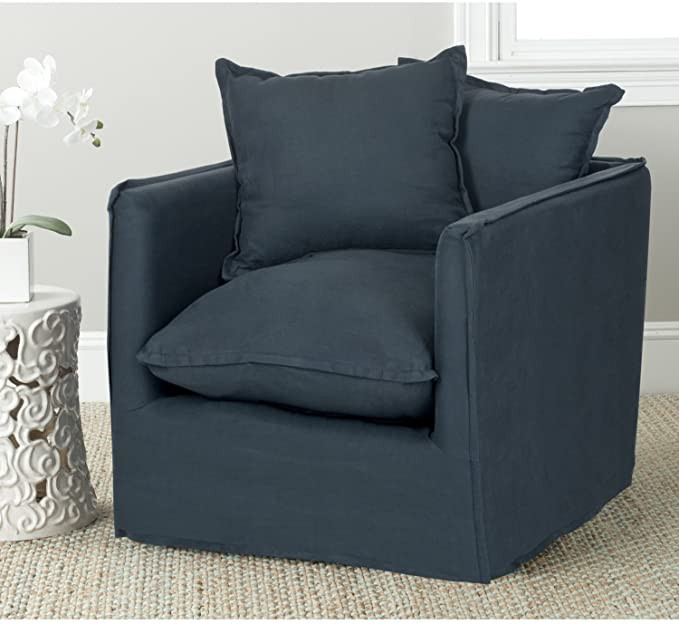 Safavieh Mercer Collection Joey Arm Chair, Blue | Amazon (US)