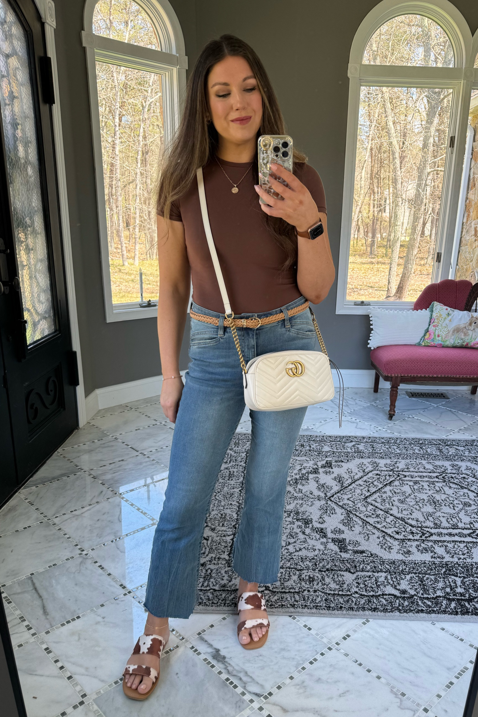 My sandals are on sale for $19.99!

Cow print shoes, Gucci bag, Walmart jeans, Amazon belt, woven belt, neutral outfit, SAHM outfits, SAHM looks, mom outfits, millennial outfits, over 30 style, casual style, casual look, easy outfits, over 30 mom outfits, casual outfits, everyday style, everyday looks, everyday outfits, simple outfit, affordable style, affordable fashion, affordable outfit, vanilla girl, vanilla girl aesthetic, neutral looks, neutral style, neutral outfit, summer sandals, trendy sandals, animal print, cow print, gold jewelry, initial necklace  

#LTKstyletip #LTKshoecrush #LTKfindsunder50