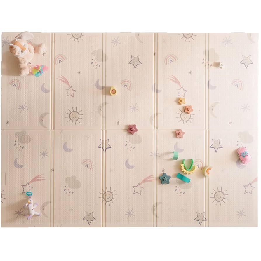 Nuby Reversible Baby Floor Mat - Foldable and Lightweight Baby Play Mat for Floor - Easy Storage ... | Amazon (US)