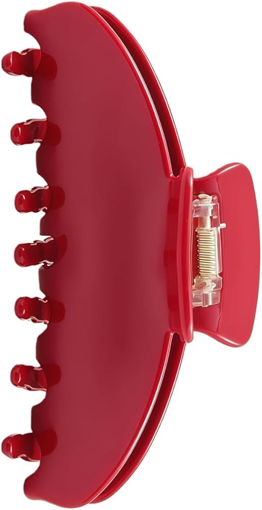 Durable Acetate Hair Clips - 4-Inch Cherry Red Claw Clips for Fine and Thick Hair (Red) | Amazon (US)