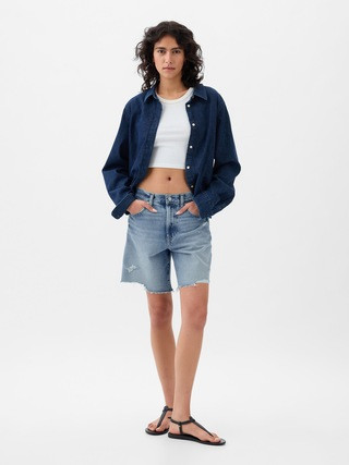 8" Mid Rise '90s Loose Denim Bermuda Shorts | Gap (US)