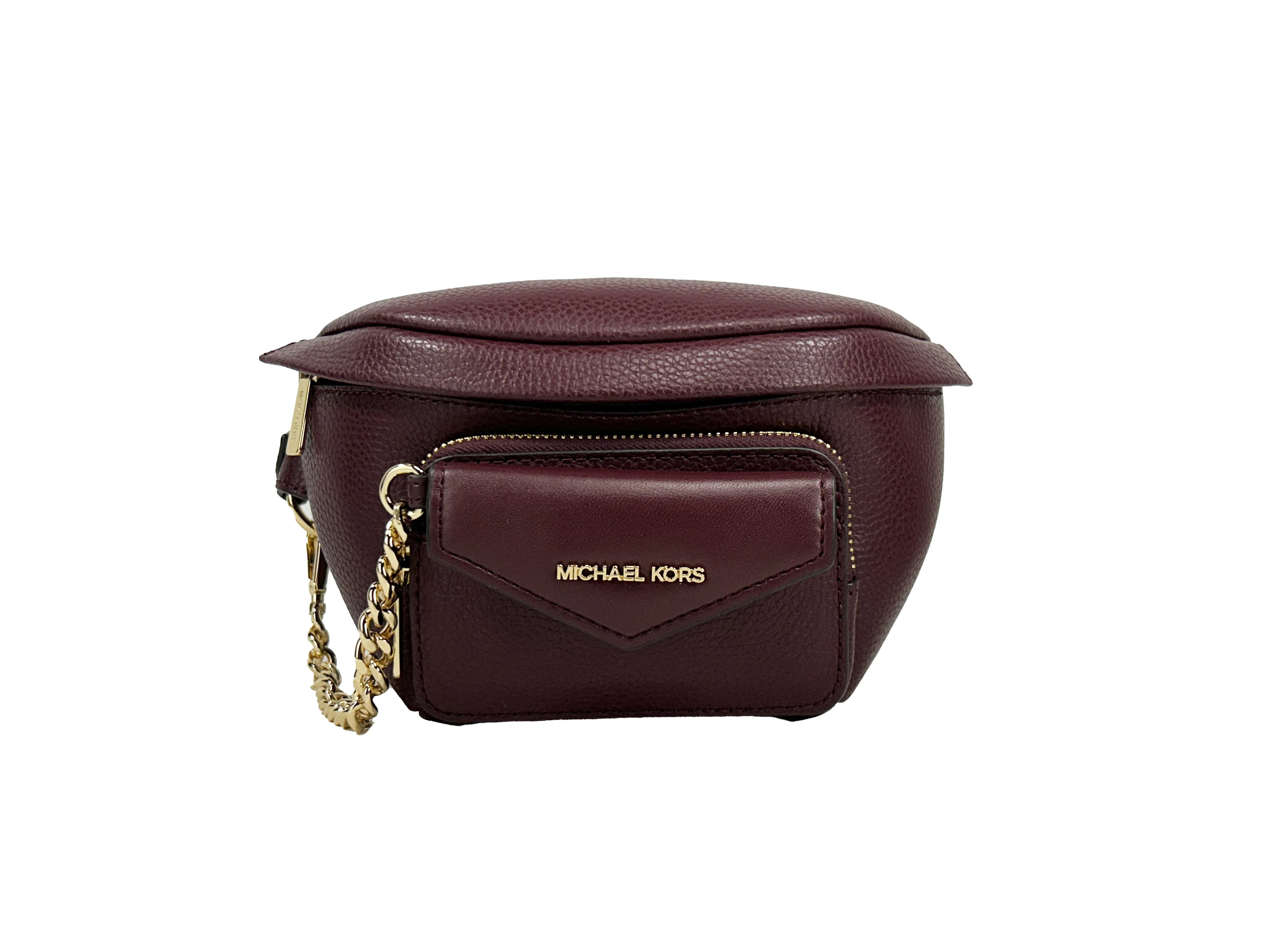 Michael Kors Leather Maise 2 in 1 Fanny Waist Pack Bag Maroon | Walmart (US)