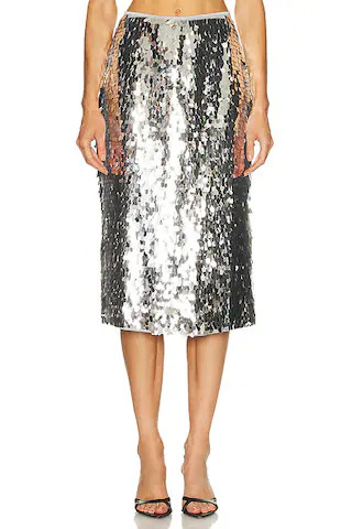 Mia Sequin Skirt | FWRD 