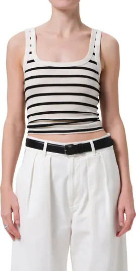 Faye Stripe Crop Organic Cotton Blend Tank | Nordstrom