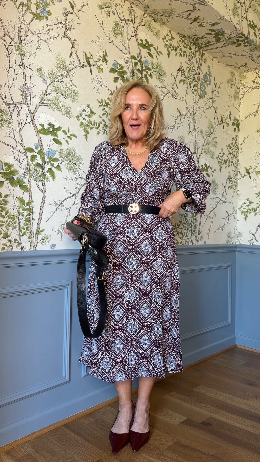 Dress size 8 petite 
Belt and bag are your splurge. And they’re worth it. 
Fall dress work dress office outfit Sunday style
Size up in the slingbacks 1/2

#LTKOver40 #LTKSaleAlert #LTKWorkwear