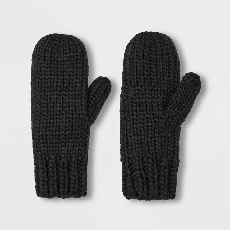 Women's Chunky Knit Mittens - Wild Fable™ | Target