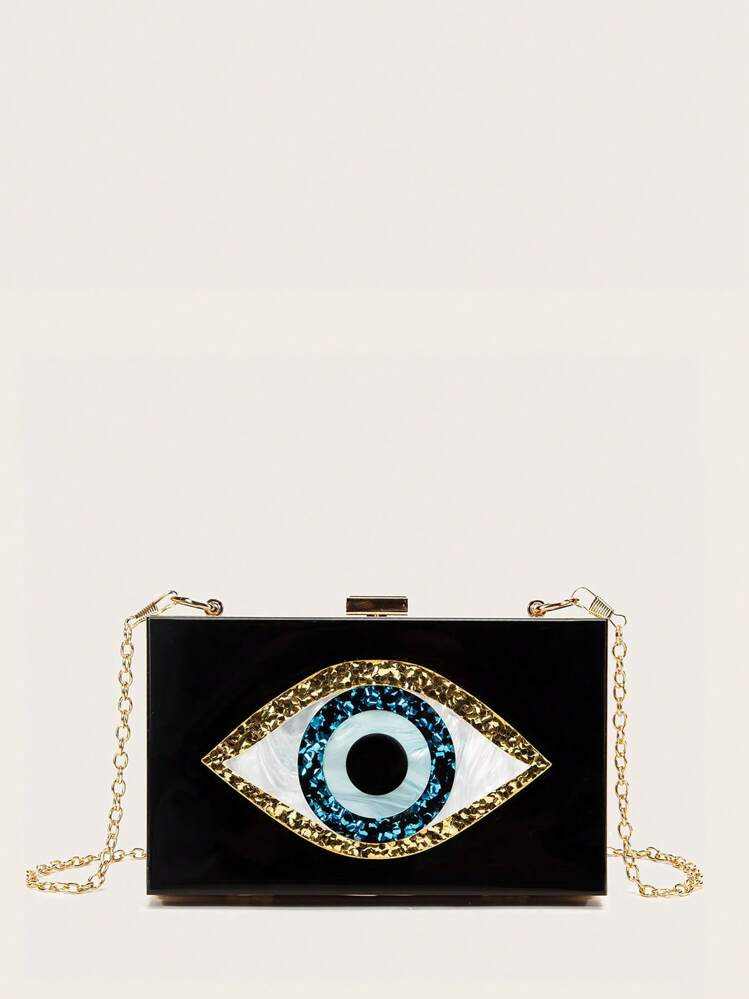 Eye Pattern Formal Handbag, Shoulder Bag, Crossbody Bag For Wedding, Party | SHEIN