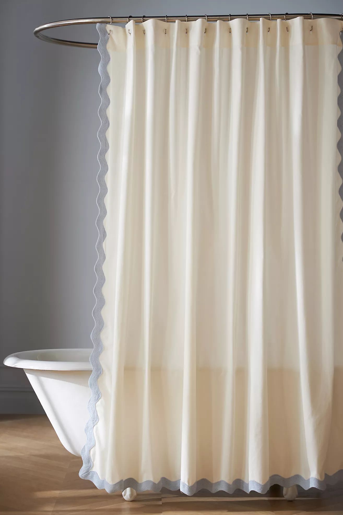 Maeve Scalloped Shower Curtain | Anthropologie (US)