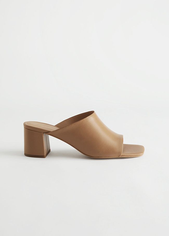 Squared Toe Heeled Leather Sandals | & Other Stories (EU + UK)