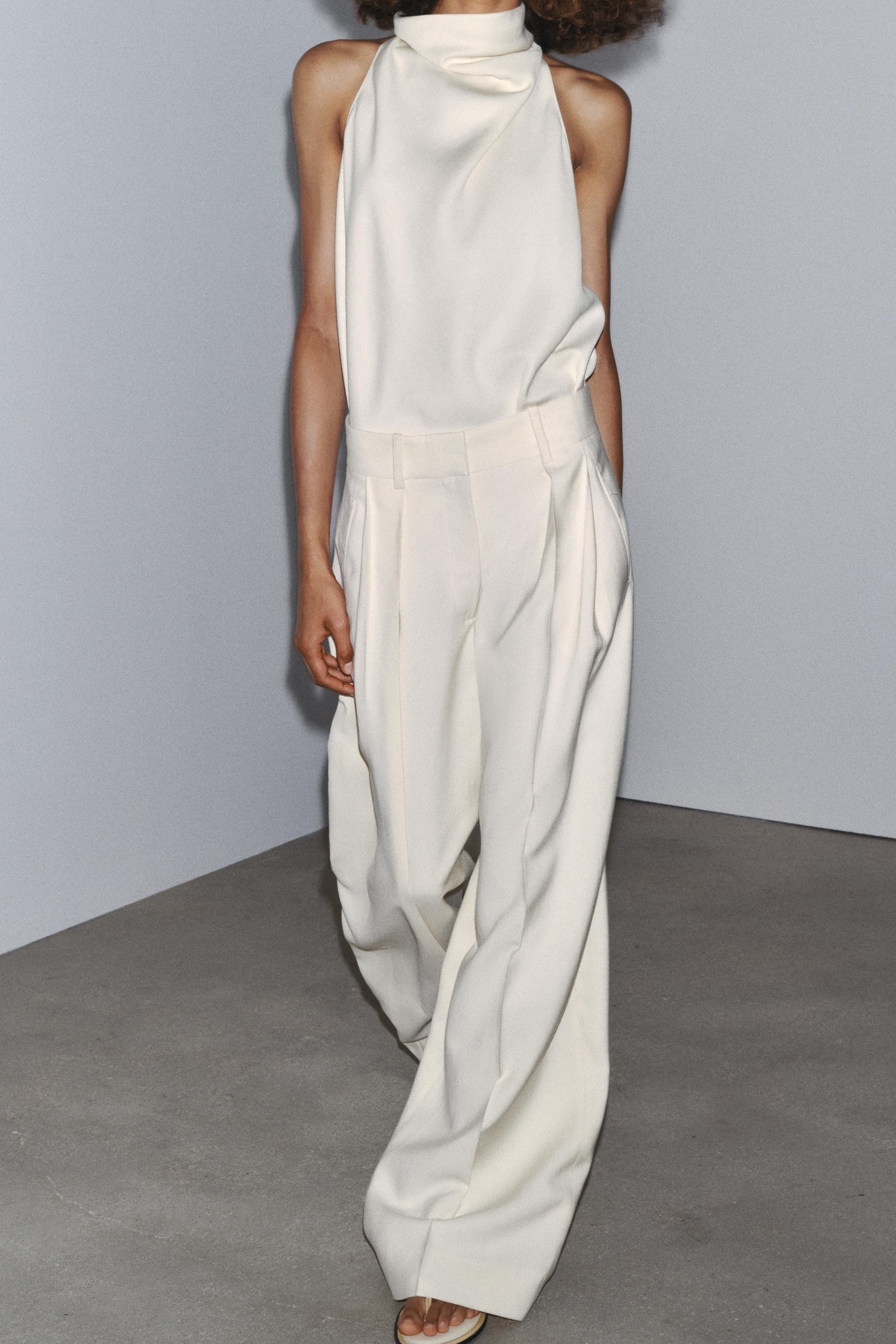 ZW COLLECTION FLOWY PLEATED PANTS | Zara US