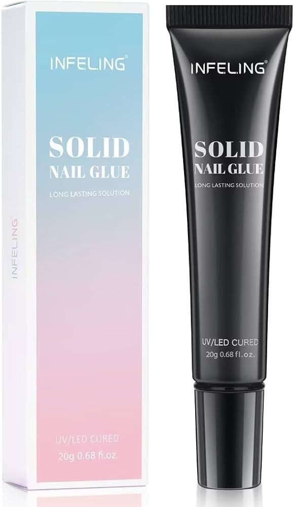 INFELING Solid Gel Nail Gl ue - Nail G lue Gel for Nail Tip Press on Nails, Long Lasting(Curing N... | Amazon (US)