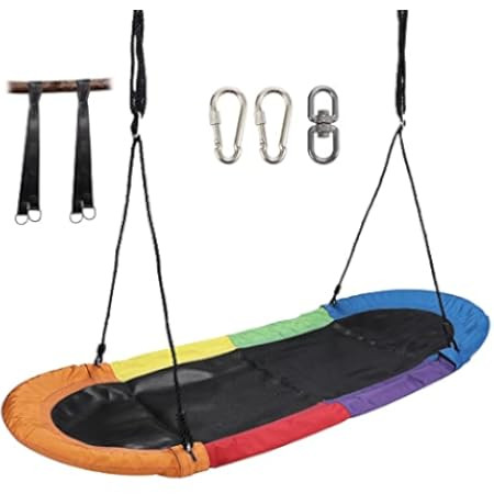 Giant 700lb 60 inch Saucer Tree Swing for Kids Adults - Green Weight Capacity Durable Steel Frame Wa | Amazon (US)