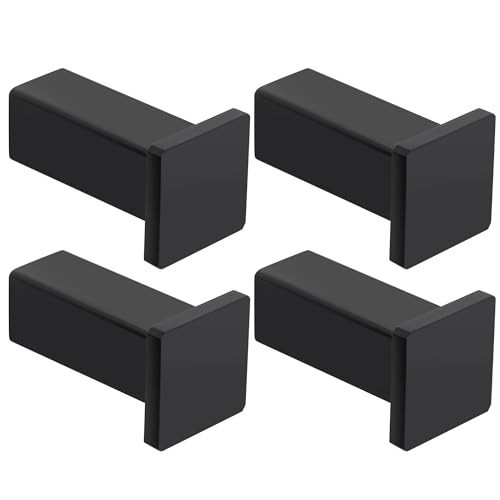 SAYAYO Modern Black Coat Hooks for Wall, Robe Hooks Towel Holder for Bathrooms, Heavy Duty Wall Hooks for Hanging SUS 304 Stainless Steel, 4 Packs | Amazon (US)