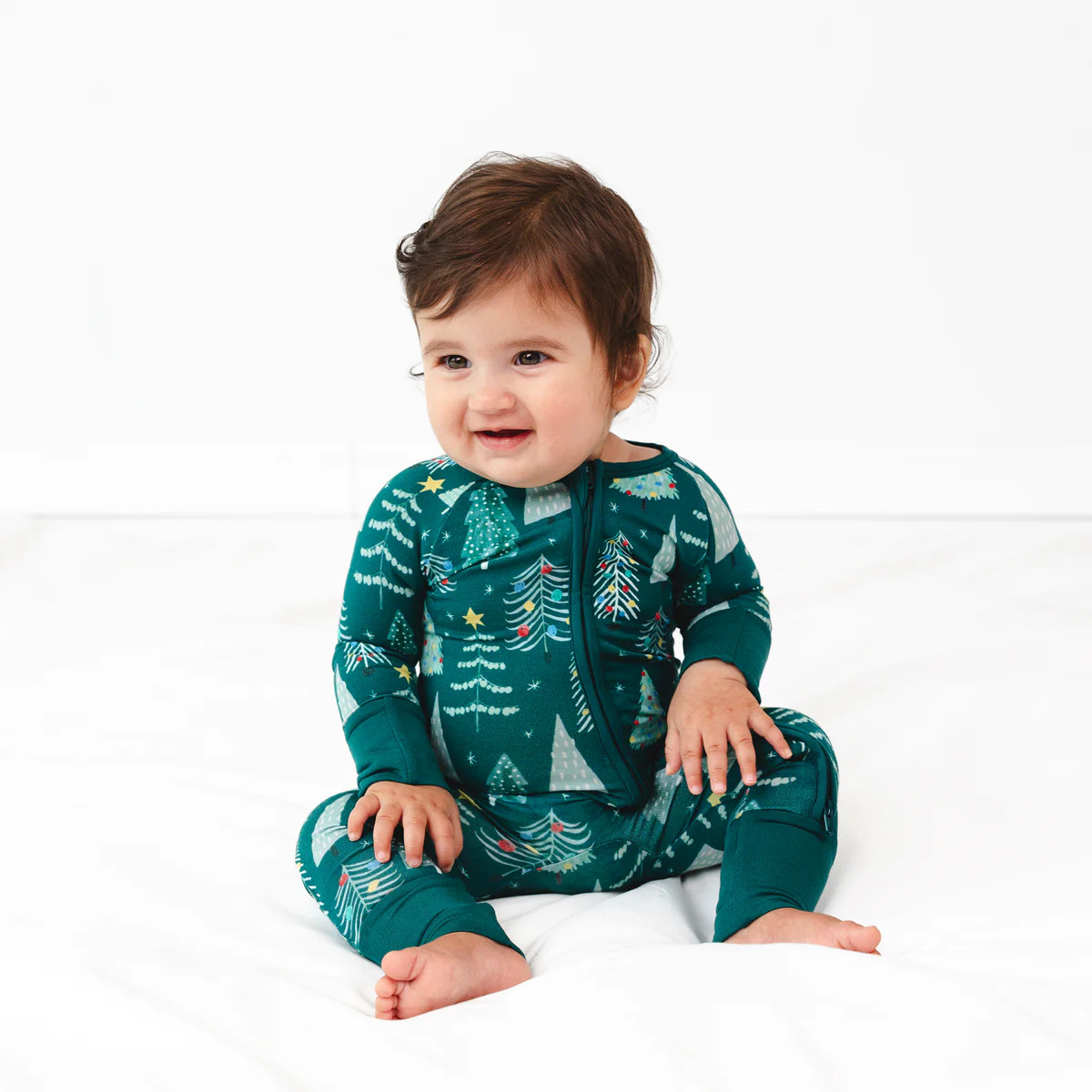 Green Twinkling Trees Zippy | Little Sleepies