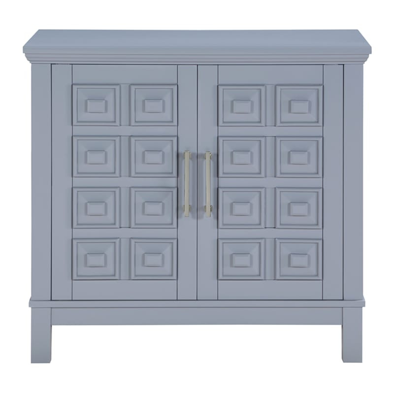 Sadie 2-Drawer Geometric Cabinet, Grey | At Home