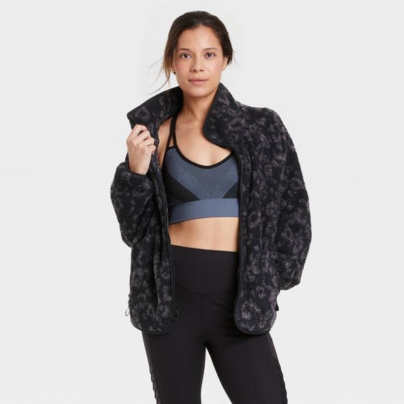 Women's Sherpa Cropped Jacket - All in Motion™ | Target