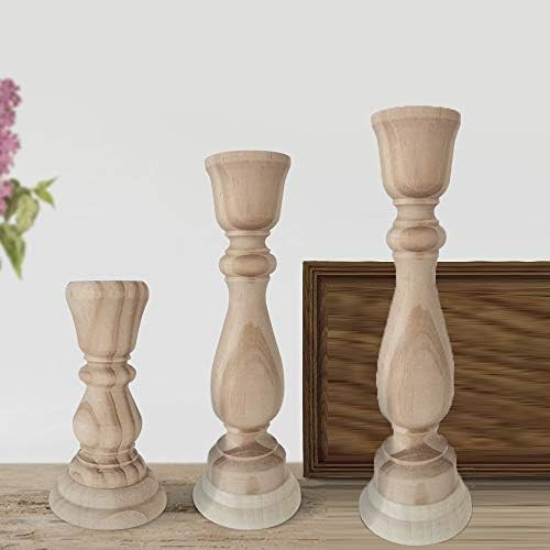 YISHIYI 1/3 PCS Wooden Candlestick Holders for Taper Candle, Best for Home Decor, Party, Wedding ... | Amazon (US)
