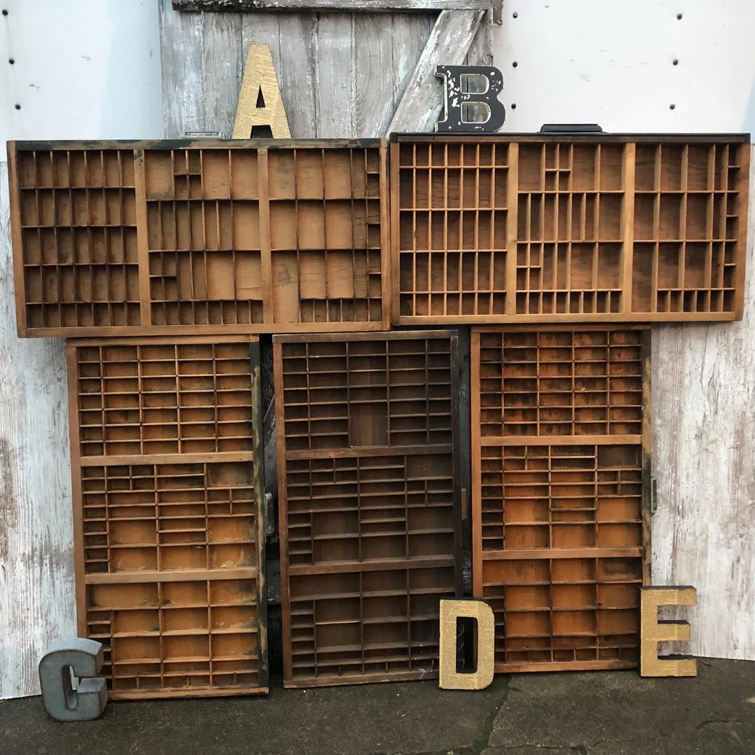 Hamilton Printers Drawer Typeset Letterpress Tray Sections Display Primitive Wooden Display YOUR ... | Etsy (US)