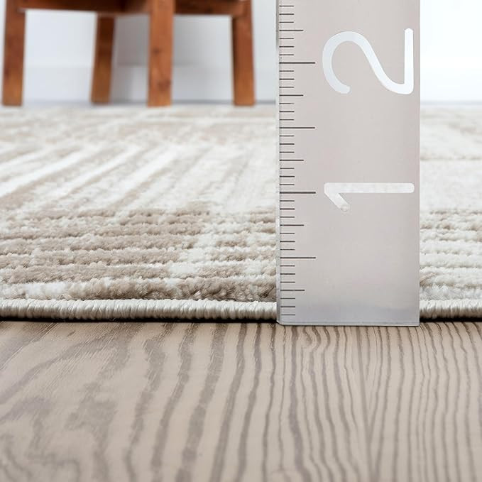 Abani Cream Area Rug for Living Room, Bedroom -Mid-Century Modern- 5' x 8' -Durable & Easy to Cle... | Amazon (US)