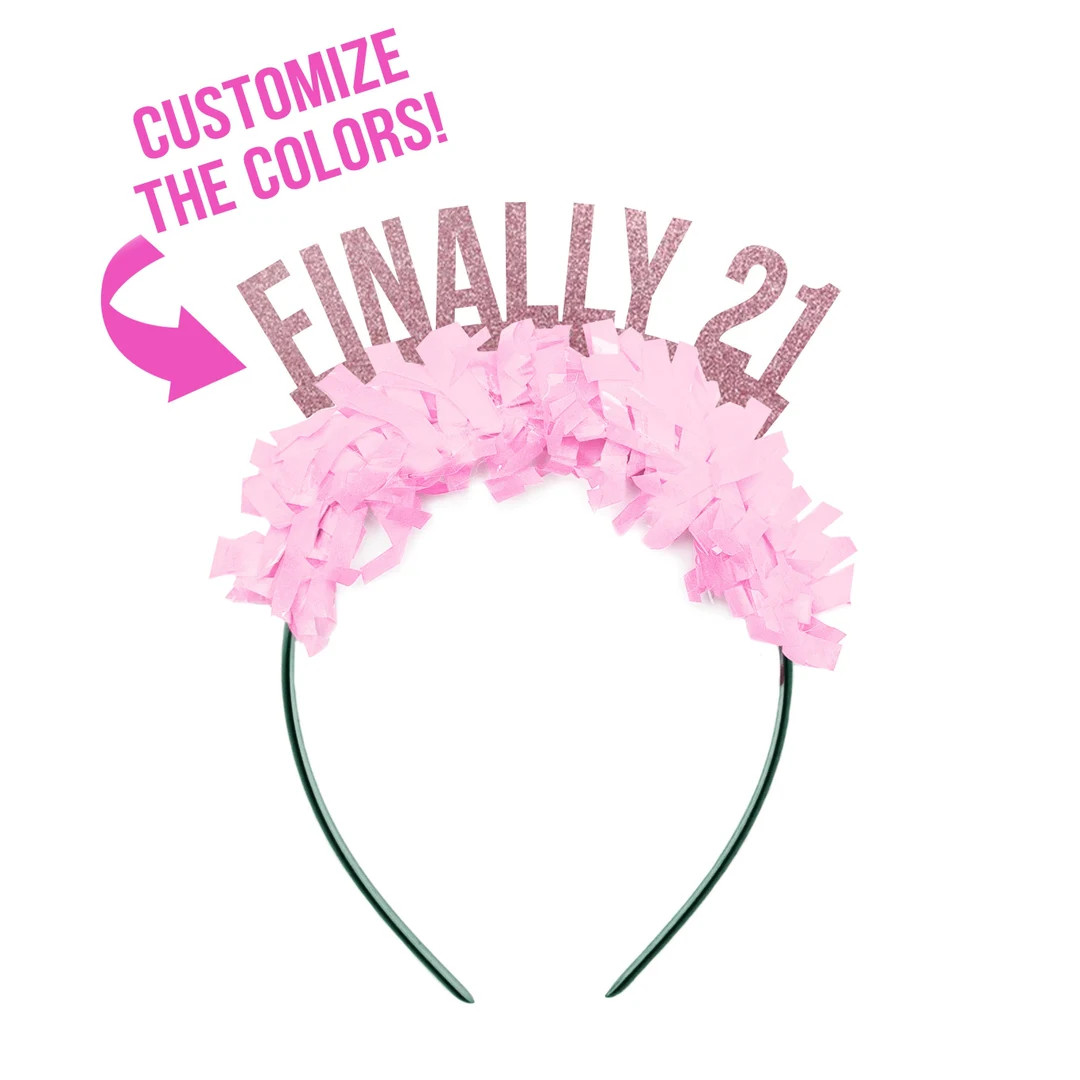 21st Birthday Tiara - Finally 21 - Birthday Party Crown - Party Favors -  Party Hat - Party Decor... | Etsy (US)