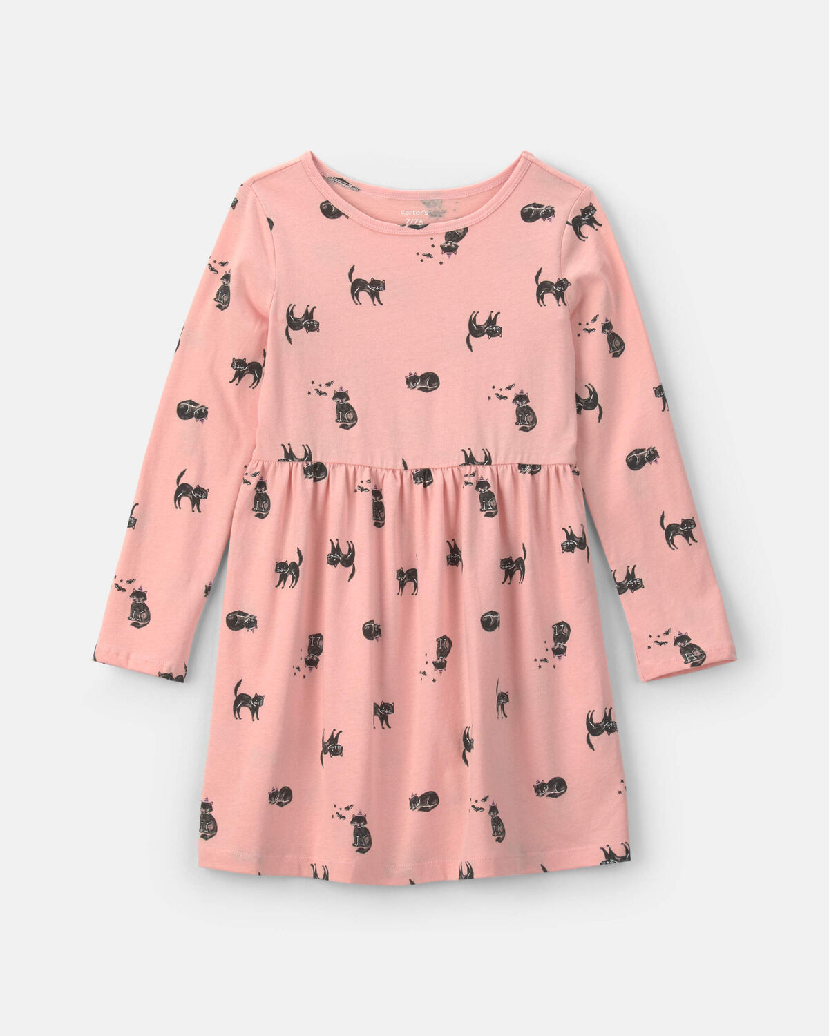 Girls Halloween Cat Long-Sleeve Dress - Pink | Carter's Inc