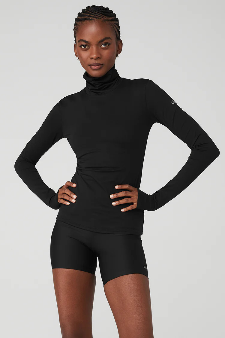 Alosoft Refine Turtleneck - Black | Alo Yoga (US)