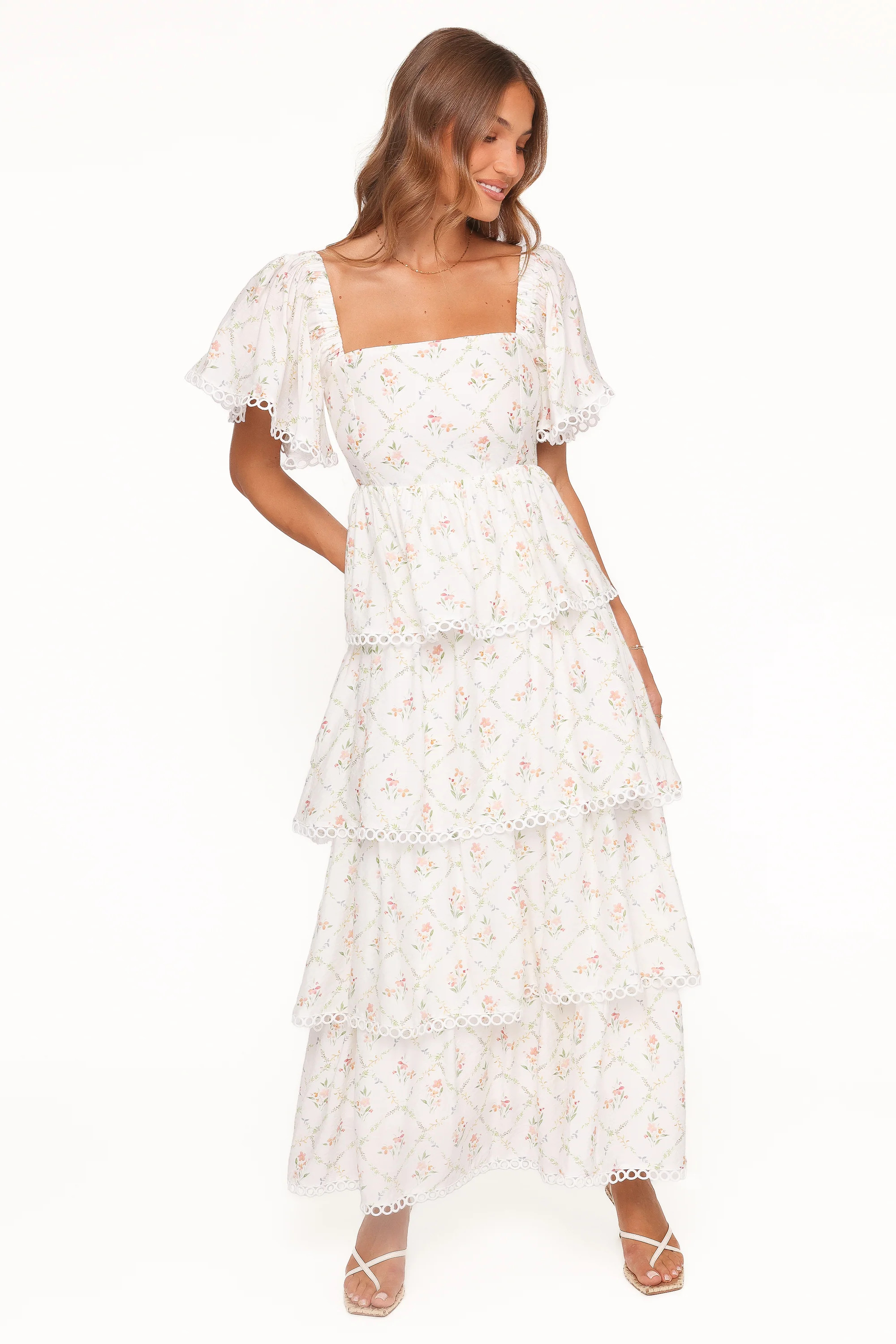 Chapel Maxi Dress - White Vintage Floral | Petal & Pup (US)