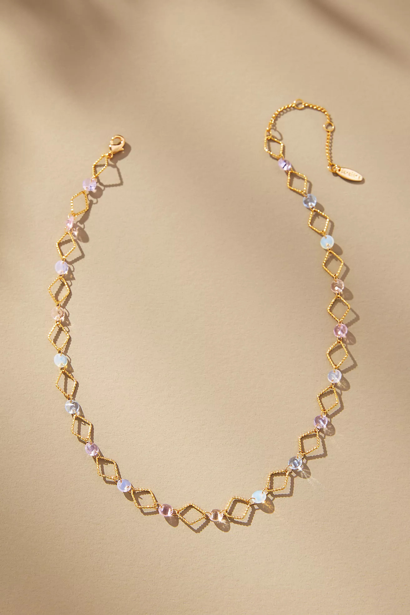 Mermaid Stone Geometric Link Necklace | Anthropologie (US)