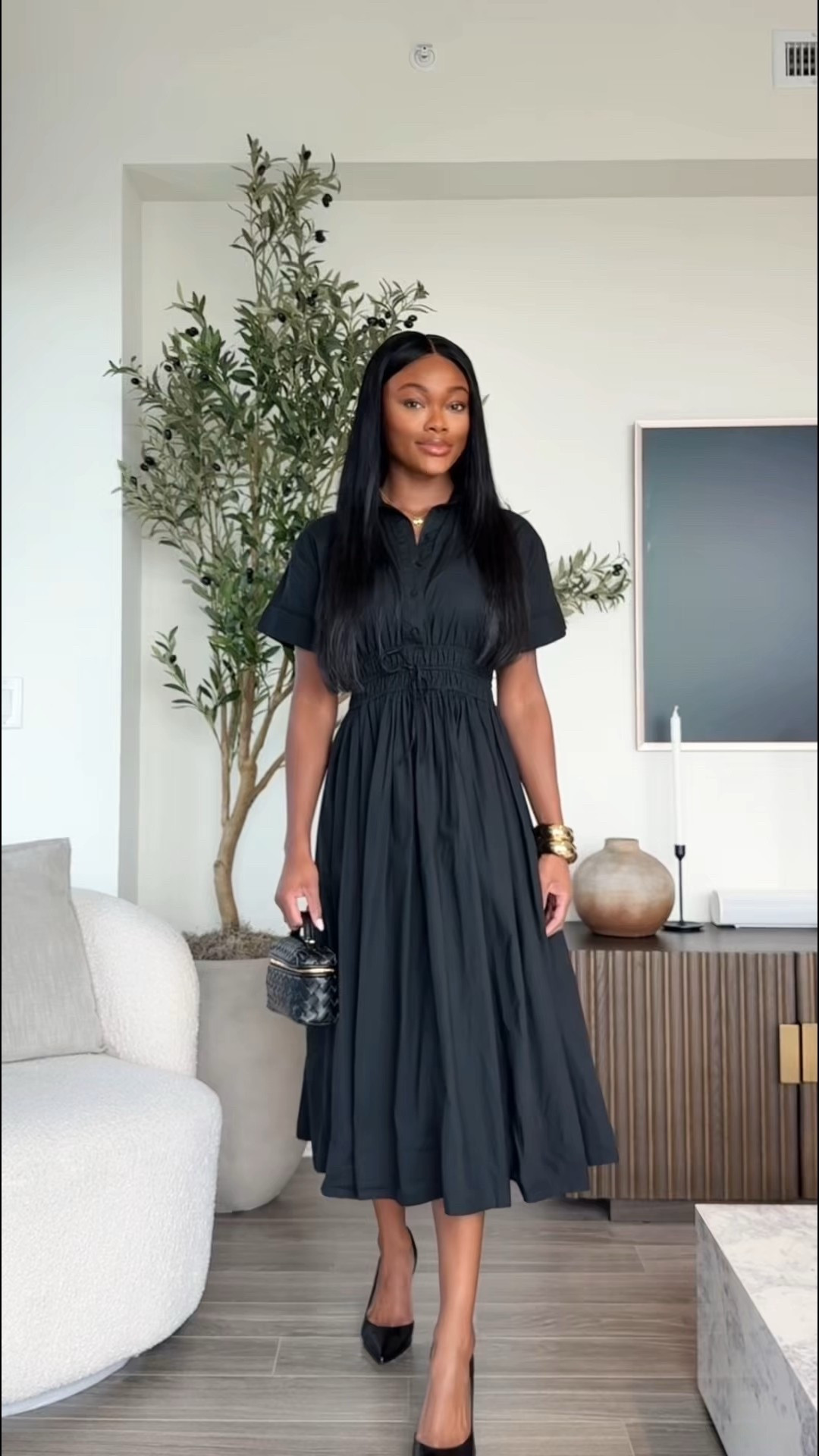 Outfit of the day! Love this black dress for a more elevated look. For reference it runs true to size and I am wearing a size 0! ✨

#LTKStyleTip #LTKShoeCrush #LTKSeasonal