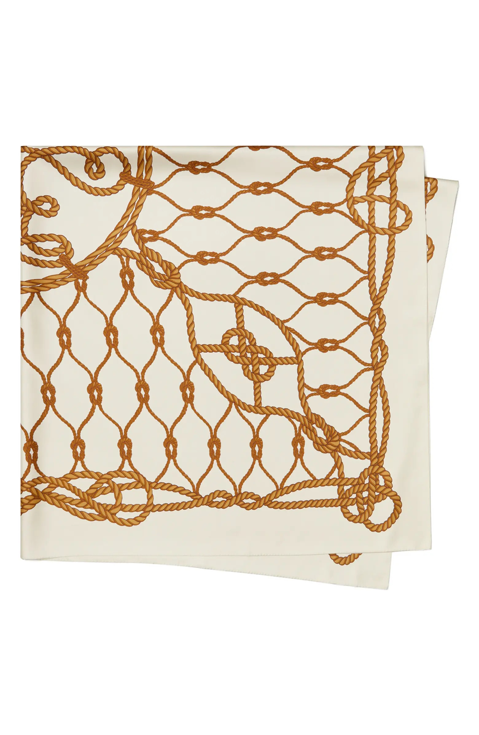 Tory Burch Rope Logo Oversize Silk Scarf | Nordstrom | Nordstrom
