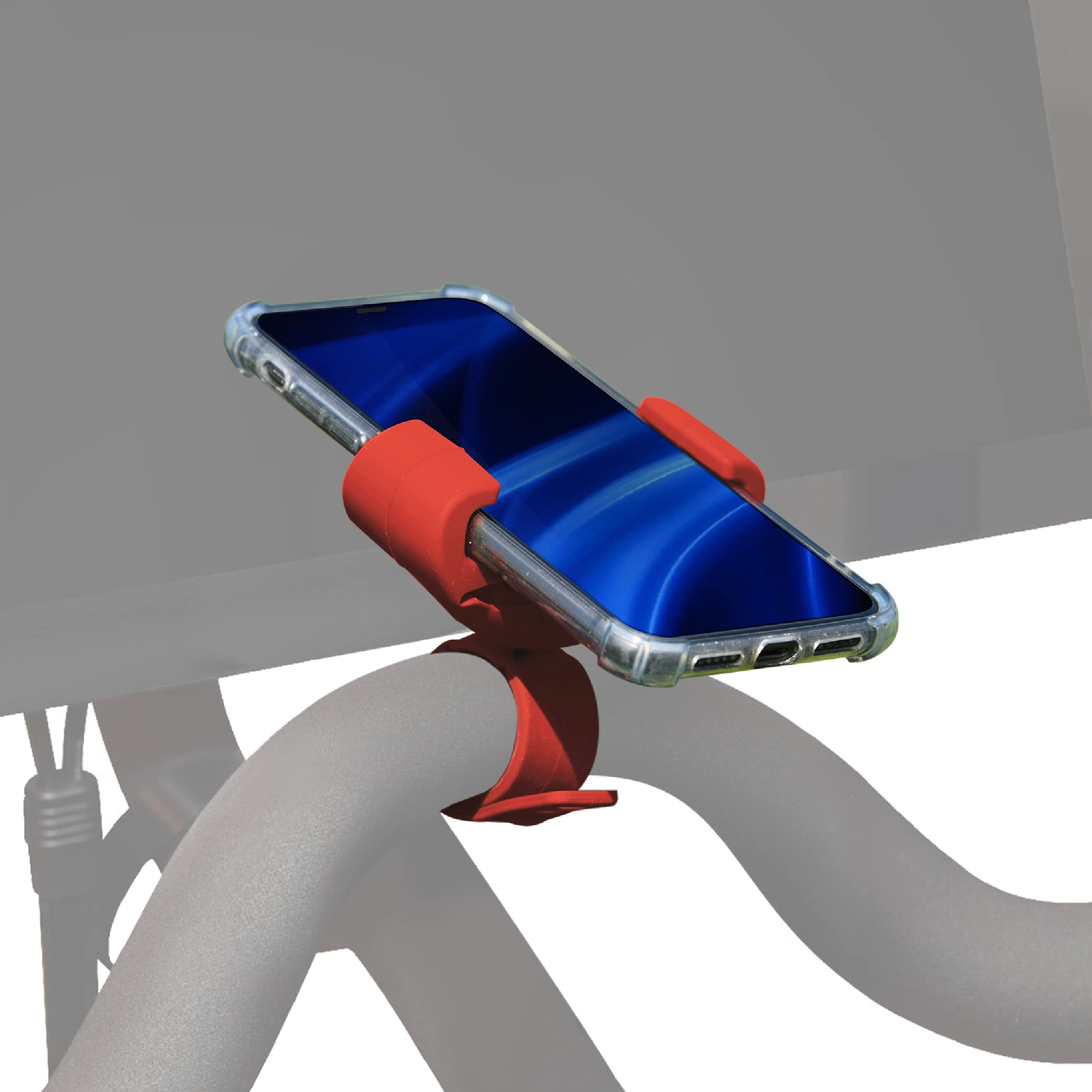 Silicone Bike Phone Holder Designed for Peloton and Exercise Bike- Cell Phone Mount for Stationary E | Amazon (US)