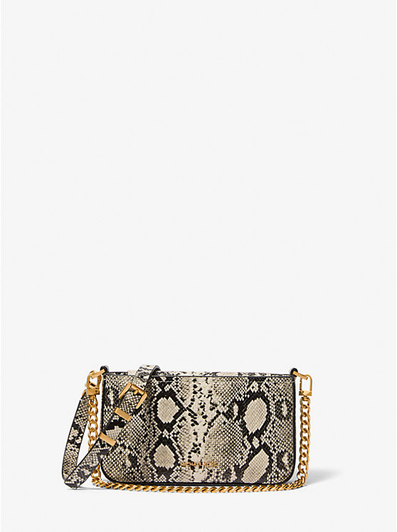 Bryant Small Snake Embossed Leather Convertible Pochette | Michael Kors US