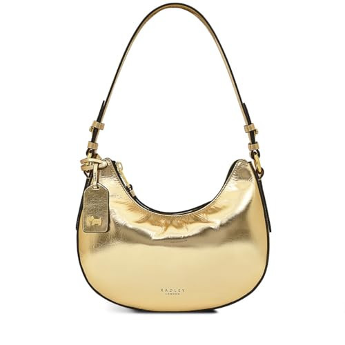 RADLEY London Bliss Crescent - Metallic Women's Leather Shoulder Bag- Small Size Purse - Women's Shoulder Handbag | Amazon (US)